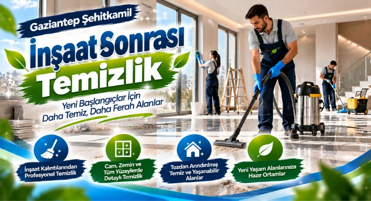 şehitkamil inşaat sonrası temizlik